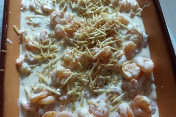 Camarão com requeijão cremoso e creme de leite