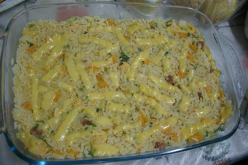 Risoto de frango na panela de pressão
