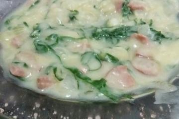 Caldo verde com couve e calabresa