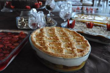 Doce de banana com creme