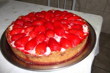 Torta de morango com iogurte