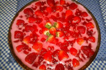 Surpresa de chocolate com morango