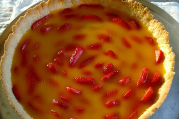 Torta de Maça e Morango