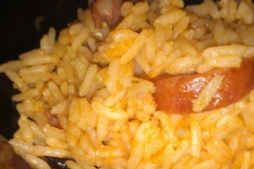 Arroz com calabresa
