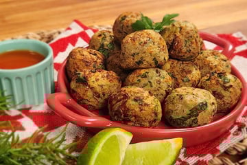 Bolinho de bacalhau fake na airfryer