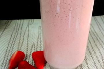 Smoothie de morango e banana - vitamínico