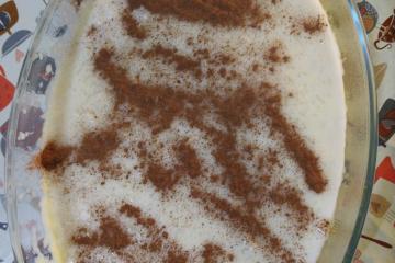 Arroz doce com leite condensado e coco