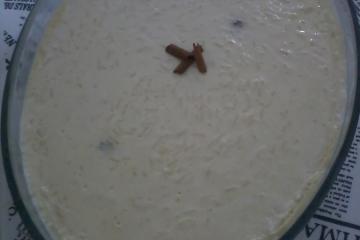 Arroz doce com leite condensado e coco