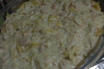 Receita de macarronada: talharim gratinado com gorgonzola e