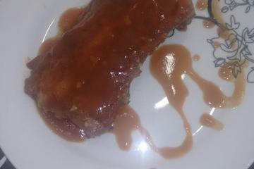 Costela de porco com molho barbecue