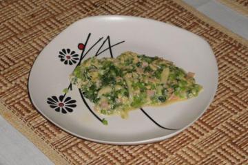 Omelete de folhas de nabo