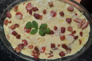 Macarrão com molho de batatas