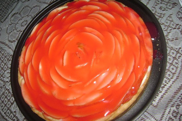 Torta de Maça e Morango