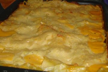 Lasanha de camarão com requeijão