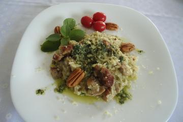 Risoto al Pesto com Nata e Nozes
