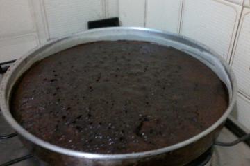 Calda de bolo de chocolate simples