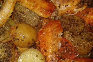 Asa de frango assada no forno