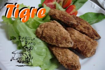 Tigre (mexilhões recheados e fritos )