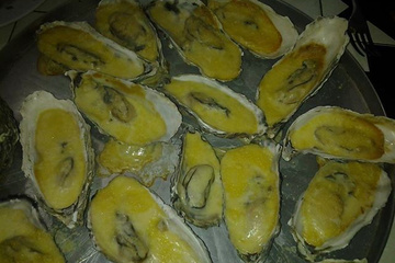 Ostra gratinada à moda do meu marido Carlos Wagner