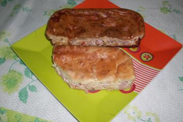 Torta de queijo e presunto