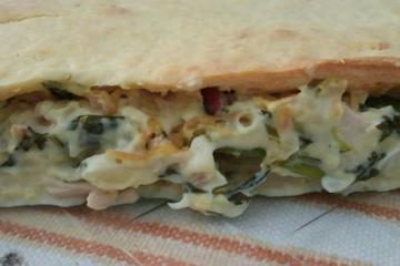 Torta de creme de leite com palmito