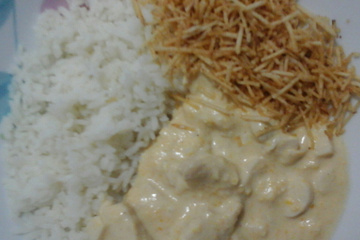 Frango com creme de milho da Rafa