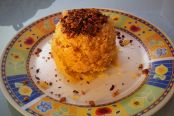 Bolo de caneca de aveia