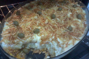 Escondidinho de frango com requeijão
