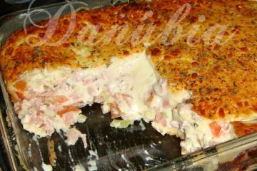 Torta de queijo e presunto