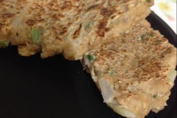 Hambúrguer de atum com aveia