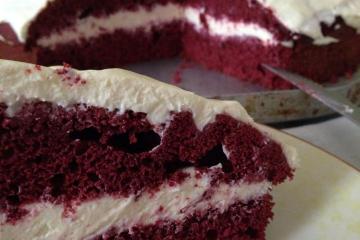 Bolo veludo vermelho com cream cheese - BOLO RED VELVET