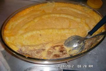 Torta de queijo e creme de milho