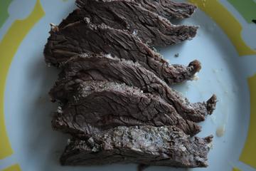 Picanha/fraldinha com sal grosso e clara de ovos