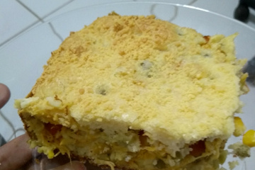 Torta de frango de liquidificador