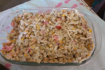 Grão de bico com frango