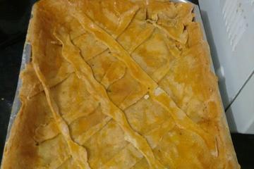 Torta de creme de leite com palmito