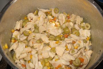 Filé de frango com legumes