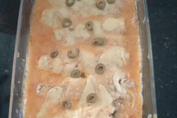 Filé de peixe gratinado