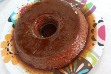 Pudim de chocolate e café