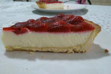 Torta de morango com iogurte