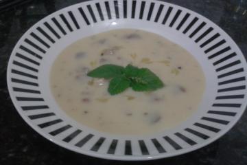 Caldo de batata com bacon