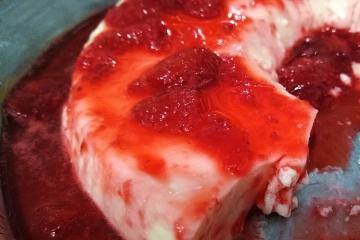 Flan de morango