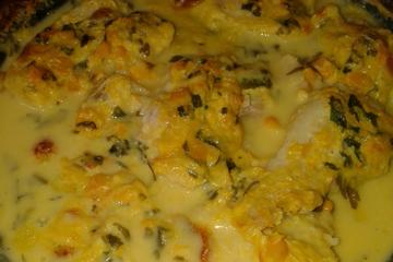 Peixe ao creme de milho