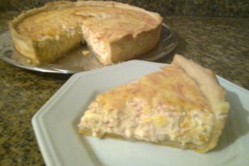Quiche de presunto e queijo do Glauco