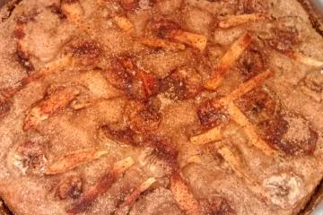 Bolo de aveia com maçã e banana