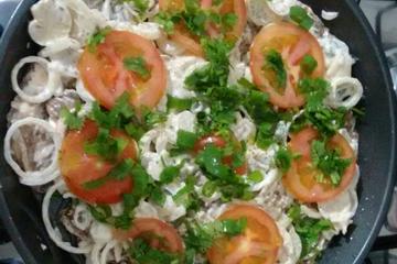 Bife ao forno com maionese