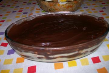 Pavê de chocolate preto e chocolate branco