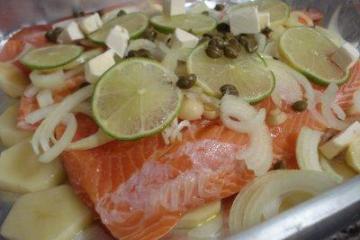 Filé de salmão ao forno