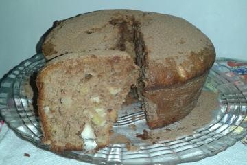 Bolo de banana, castanhas, canela e passas (banana bread) - 140g