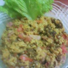 Arroz com carne moída